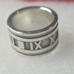 Tiffany Sterling Silver Vintage 1990 Ring. Size 5.5 COA Included